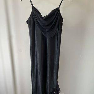Black ankle length negligee size medium